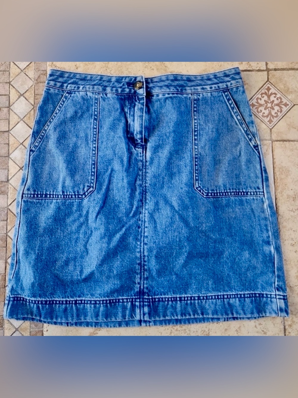 Boden A-Line Denim Skirt